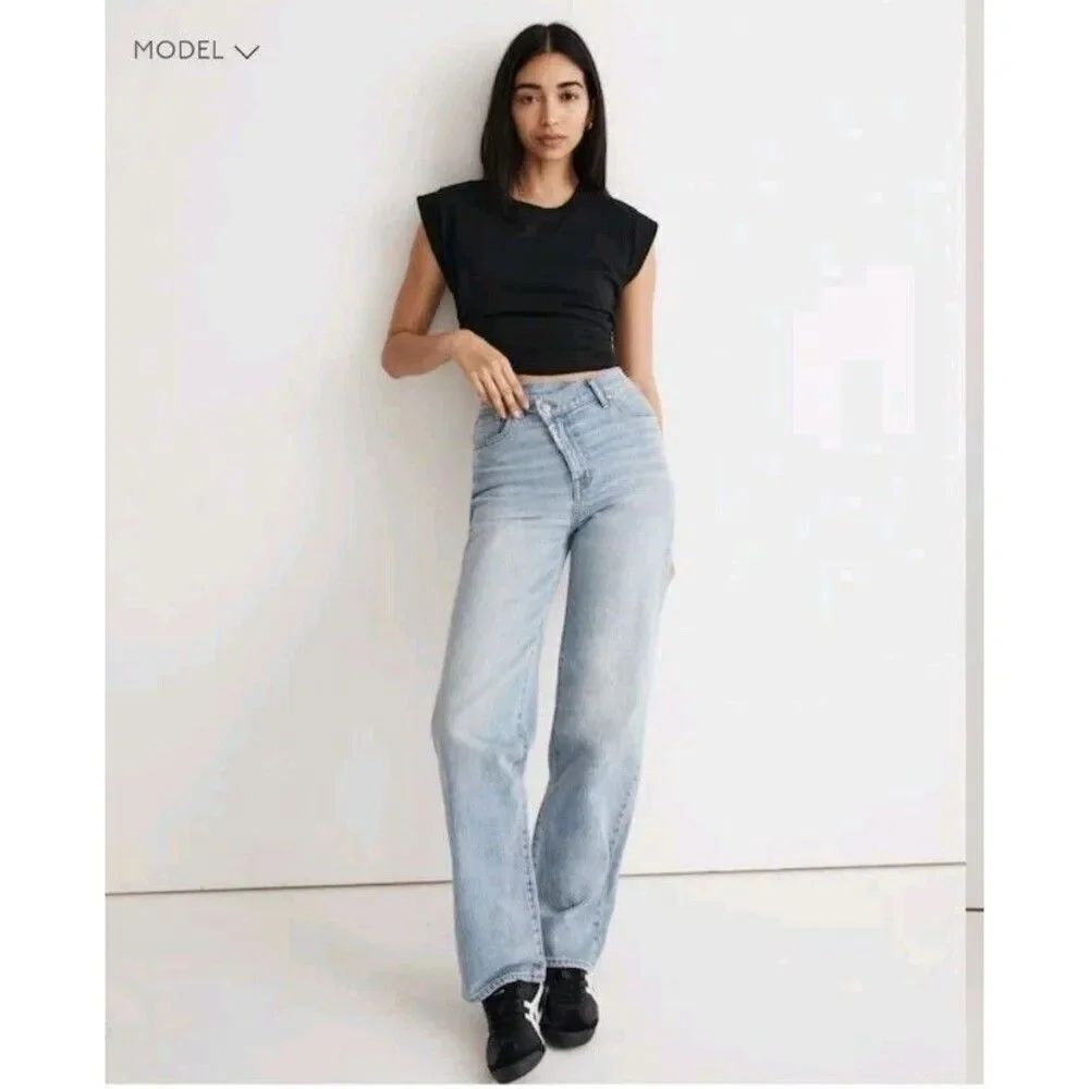 Madewell x Molly Dickson Crossover Baggy Straight Jeans Women's Size 25